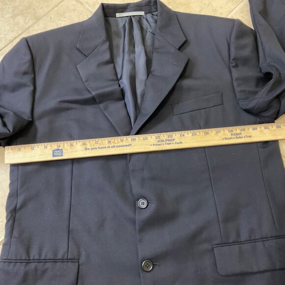 Hickey Freeman 43R Sport Coat Blazer Jacket Black Ing Lora Piana Super 130s - Picture 7 of 15
